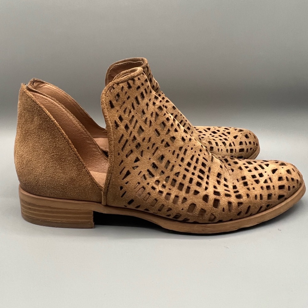 Ron White Brown Leather Laser Cut Size 38